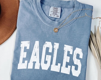 Vintage Eagles Shirt: Comfort Colors Game Day Football Tee