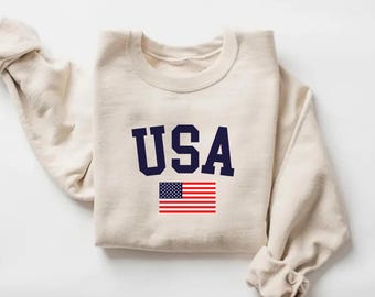 USA Flag Sweatshirt: Retro Patriotic American Hoodie