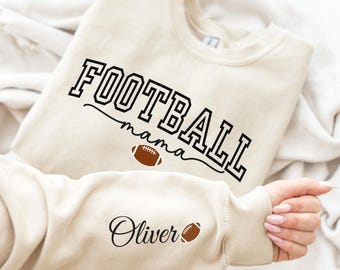 Sudadera de mamá futbolera: nombres personalizados para niños, regalo para mamá animadora