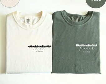 Individuelles Engagement Comfort Colors Shirts: Personalisierte Datum