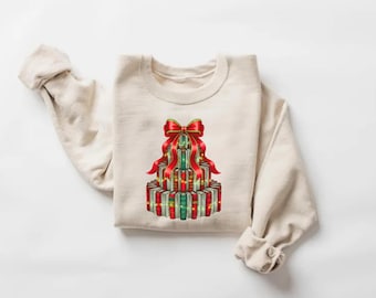 Book Christmas Tree Sweatshirt, Bookworm Holiday Sweater