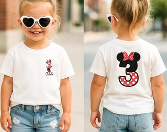 Personalized Birthday Girl Sweatshirt, Pink Mouse, Disney Party