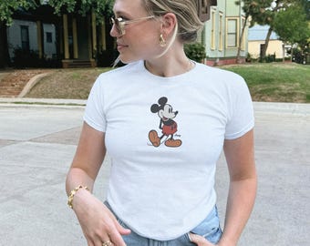 Camiseta retro de Mickey Disney para bebé, camiseta clásica de Mickey para bebé, camiseta de Mickey Mouse estilo Y2K de los 90