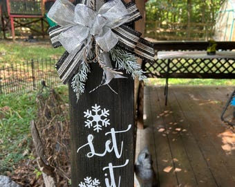 Black and White Let it Snow