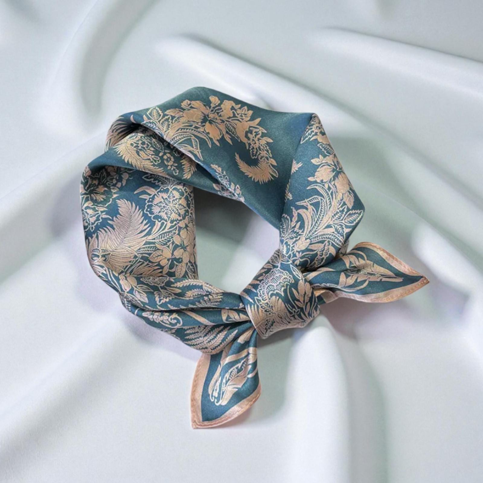 QBSM 35 Raso Grande Testa Quadrata Sciarpa Seta Italia - Foto 2