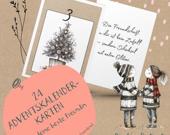 24 Girlfriends Advent Calendar Cards - a little message, an activity, or a saying every day to sweeten your Advent season