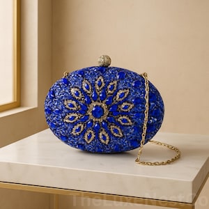 Luxury Embroidered Evening Clutch – Elegant Wedding & Party Purse, Bridal Handbag | Formal Chain Shoulder Bag | Mother of the Bride Gift