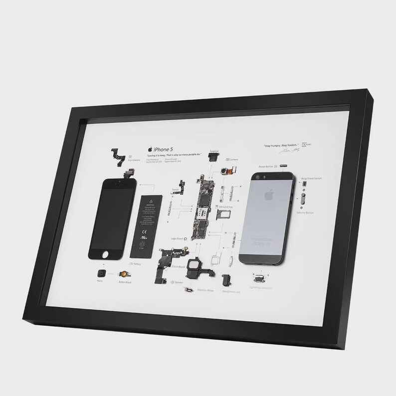 Iphone Display Exploded View IPhone 5 Teardown Art - Printable A3 Template (digital Download) - Etsy