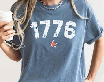 1776 Shirt, 250th Anniversary Comfort Colors® USA Shirt, Fourth of July Shirt, America 1776, 1776 T-Shirt, Patriotic Shirt, Est 1776 Tee