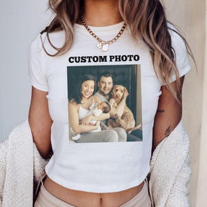 Bella Canvas Custom Photo Baby Tee, Premium Quality Personalized Micro Rib T-Shirt, Custom Picture,Your Photo Shirt,Logo Family Picture Gift