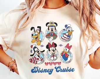 Disney Cruise Line 2026 Comfort Colors® Shirt, Mickey and Friends Cruise Trip Tee, Disneyland Vacation Shirt, Mickey Captain Shirt