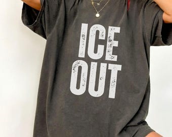 Ice Out Shirt, Abolish ICE T-Shirt, Anti ICE Tee, Comfort Colors Oversized Shirt, Human Rights Social Justice Top, Anti Trump Clothing