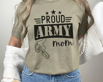 Custom Proud Army Mom or Dad Shirt, Personalized Military Mom Gift,Army Mother T-Shirt, Military Family Clothing, Boot Camp Graduation Gift