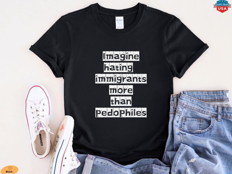 Imagine Hating Immigrants Tee, Abolish Ice Anti Ice, Protect Immigrants, Chinga La Migra, FDT Liberal Protest, Trump Epstein image 4