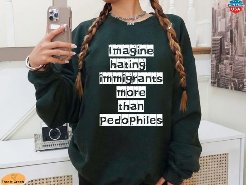 Imagine Hating Immigrants Tee, Abolish Ice Anti Ice, Protect Immigrants, Chinga La Migra, FDT Liberal Protest, Trump Epstein image 6