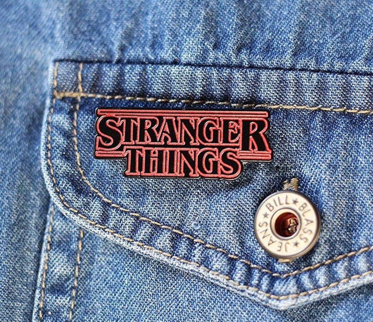Stranger Things T.V. Show Pin Brooch Badge Cute Cartoon Gift Etsy