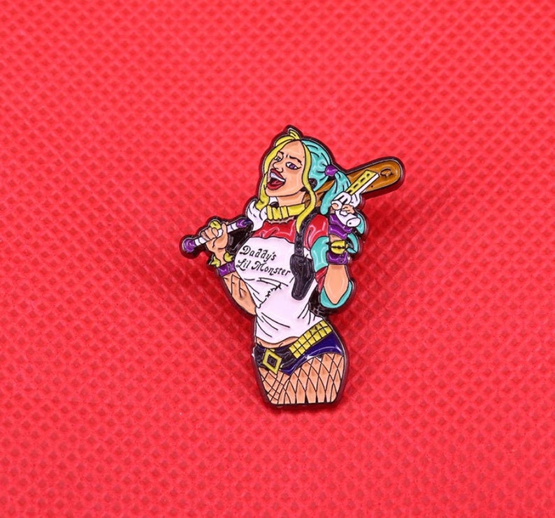 Harley Quinn Badge Enamel Pin DC Comics Batman Joker Fans | Etsy