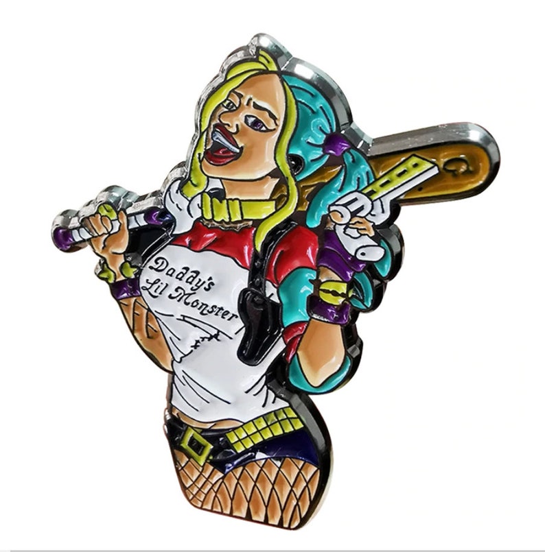 Harley Quinn Badge Enamel Pin DC Comics Batman Joker Fans - Etsy