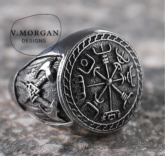 Plata nico hecho a mano Viking Runic Mapa Calendario N rdico