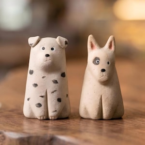 Ceramic Dog Diffuser Stone Rustic Pottery Ornament Handmade Desk Decor Cute Clay Dog Figurine Passive Scent Diffuser