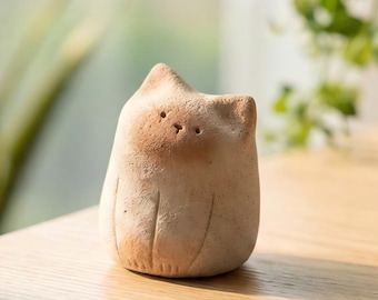 Ceramic Cat Aroma Stone,Ceramic Animal Diffuser Stone,Passive Aromatherapy Diffuser, Essential Oil Diffuser, Wabi Sabi Desk Decor