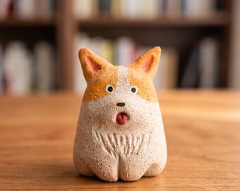 Ceramic Corgi Dog Diffuser Stone: Passive Aromatherapy Desk Ornament