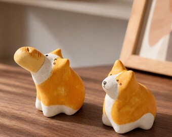 Handmade Corgi Bread Diffuser Stone: Passive Aromatherapy Decor, Desk Ornament