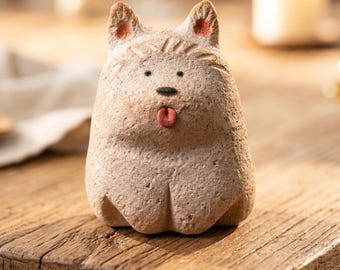 Ceramic Essential Oil Diffuser, Ceramic Dog Diffuser Stone,Handmade Clay Dog Figurine Passive Aromatherapy Diffuser,Gift for Best Friend Mom