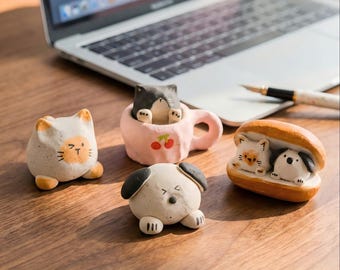 Handmade Ceramic Animal Aroma Stone, Desk Essential Oil Diffuser