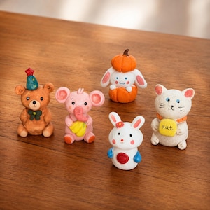Ceramic Animal Diffuser Stone Cute Cat Bear Rabbit Desk Ornament Passive Essential Oil Decor Birthday Gift for Best Friend Women
