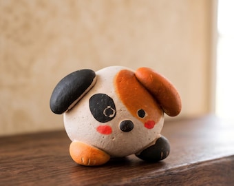 Piedra difusora de cerámica con forma de perro, difusor de aceites esenciales, adorno de escritorio con forma de cachorro, decoración pasiva con aceites esenciales, regalo de inauguración de casa o cumpleaños.