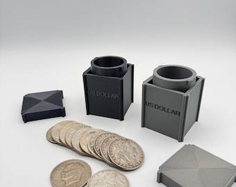 US Dollar Coin Tube | Stackable Storage | Holds a Standard Roll | 3D Printed Coin Organizer