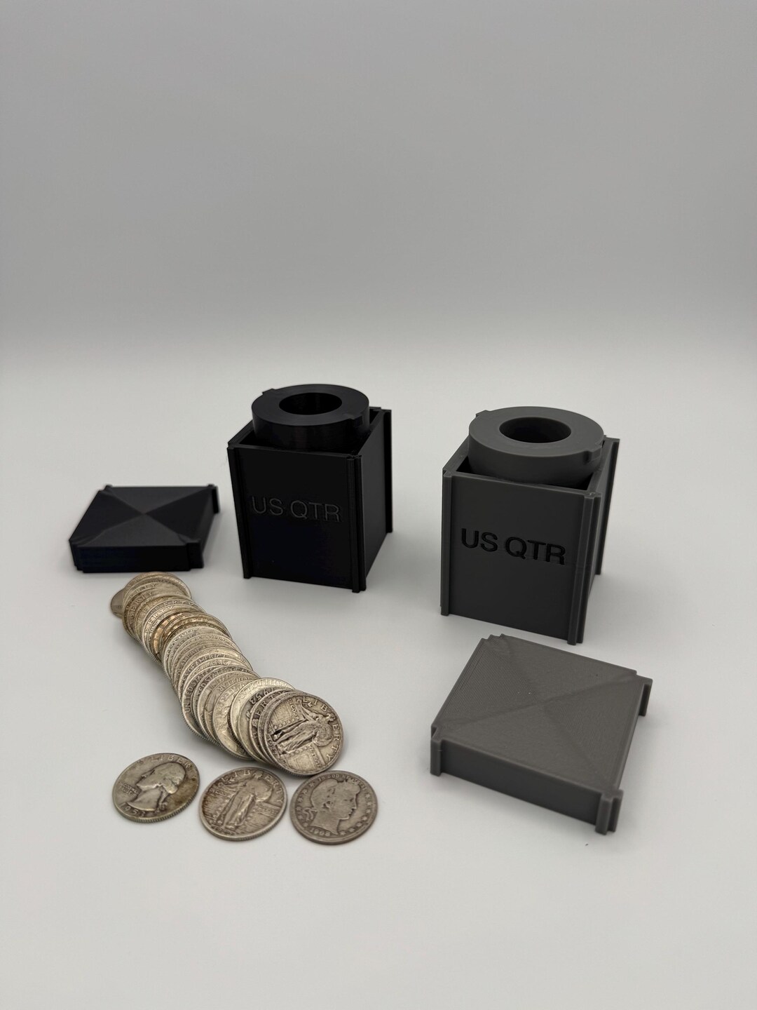 US Quarter Coin Tube | Stackable Storage | Holds a Standard Roll | 3D ...