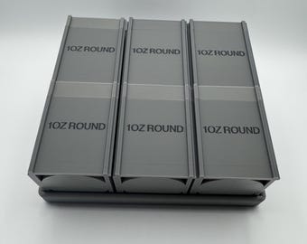 1 oz Silver Round Tube Bundle | 6 Tubes + Stackable Tray | Modular Bullion Storage System