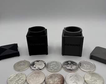 1 oz Silver Round Tube (39mm) | Stackable Bullion Storage | Holds 20 Rounds | 3D Printed Organizer