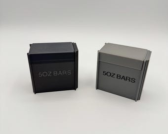 Stackable 5 oz Silver Bar Case | Modular Bullion Storage | Safe-Ready Bar Holder