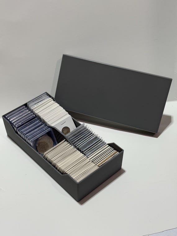 Whitman 10 Double Row Cardboard Coin Storage Box For 2x2 Flips & Mylars - Coin Collecting Supplies