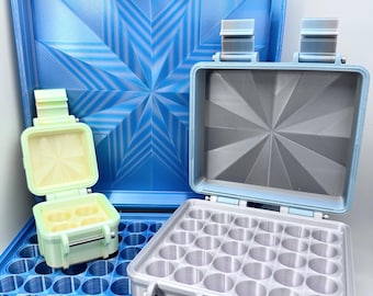 Rugged 3D Printed Vial Case | Secure Peptide Case | Sturdy Travel | Locking Hinge Storage