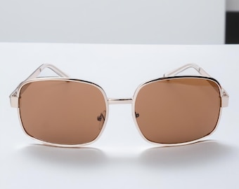 TYLER DURDEN SUNGLASSES Fight Club Sonnenbrille: Braune Gläser, silberner Chromrahmen, 90s Retro