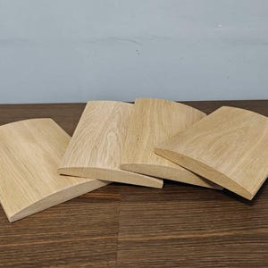 Curved Solid Oak Panels – Natural Unfinished Wood Blanks for Furniture, Wall Decor, Fireplace Accents, Photo Studio Props