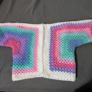 Little kids Hexi-Cardigan in unicorn colors