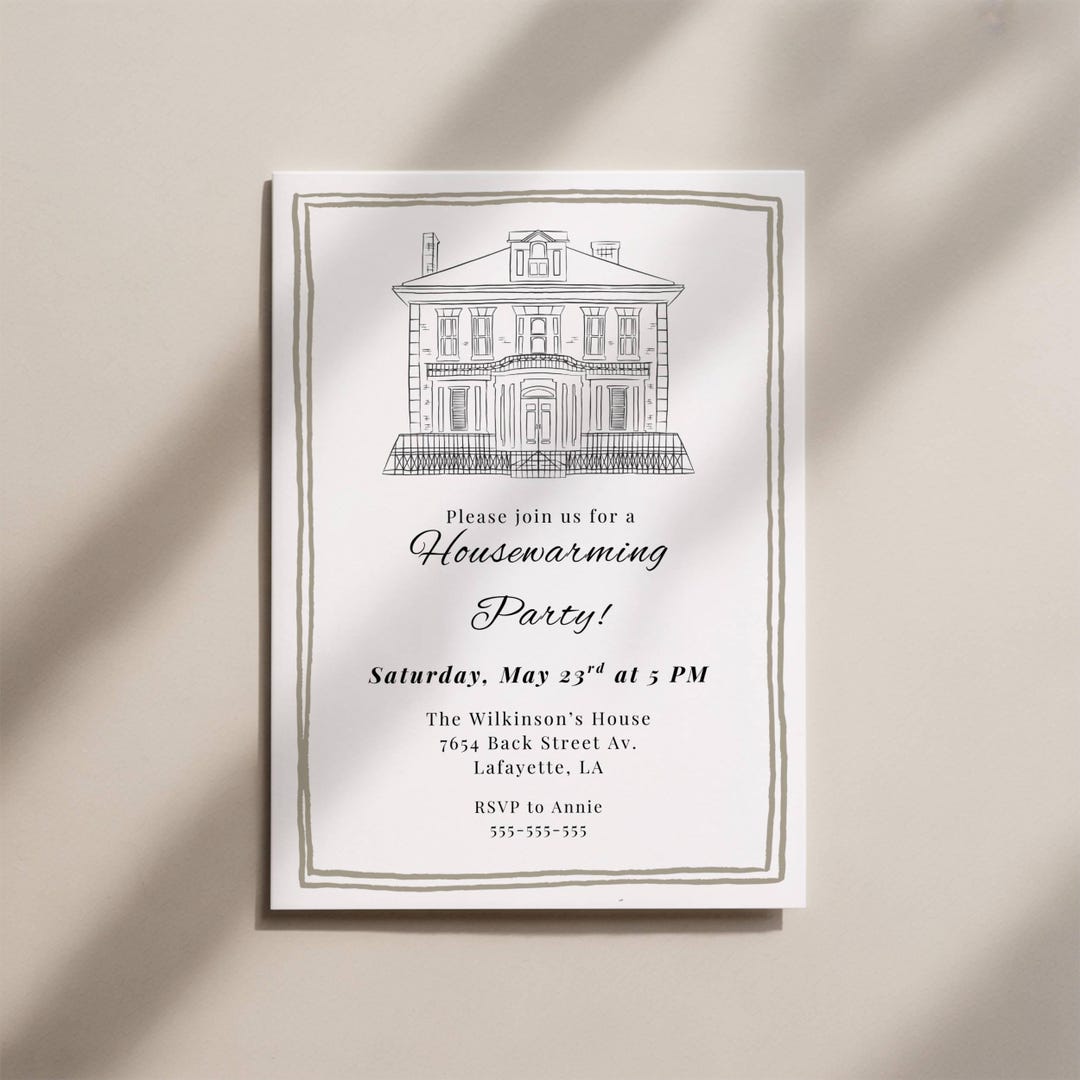 Editable Housewarming Invitation Template, New Home Party Invite ...
