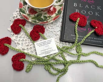 Crochet Apple Bookmarks