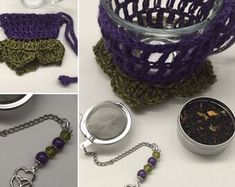 Tea Lover Mug Gift Set_Purple/Green