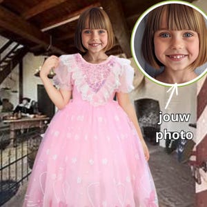 Custom Princess Portrait from Photo | Personalized Girl in Princess Dress | Fairytale Kids Wall Art