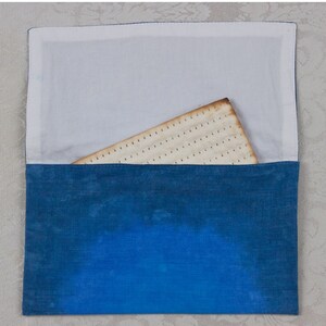 Afikomen Pouch, Passover Seder, Hand-dyed, Silkscreened image 2