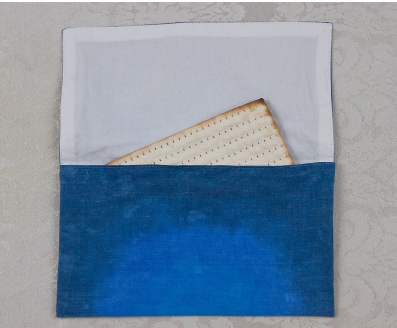 Afikomen Pouch, Passover Seder, Hand-dyed, Silkscreened image 2