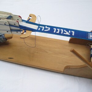 Custom Hand Woven Atarah, Tallit neck band for Bar or Bat Mitzvah, Tablet Weaving image 6