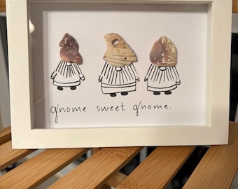 Gnome Sweet Gnome: 5 1/2” by 7 1/2” Shadowbox