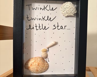 Twinkle twinkle little star: 5 1/2” by 7 1/2” Shadowbox